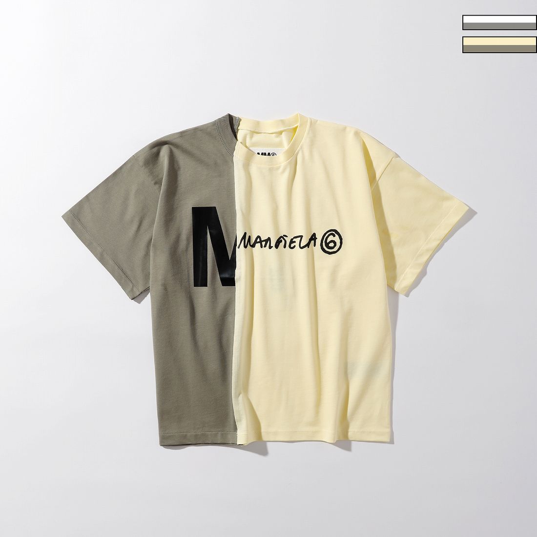 MM6 Maison Margiela Kids & Junior バイカラー半袖Tシャツ | エムエム