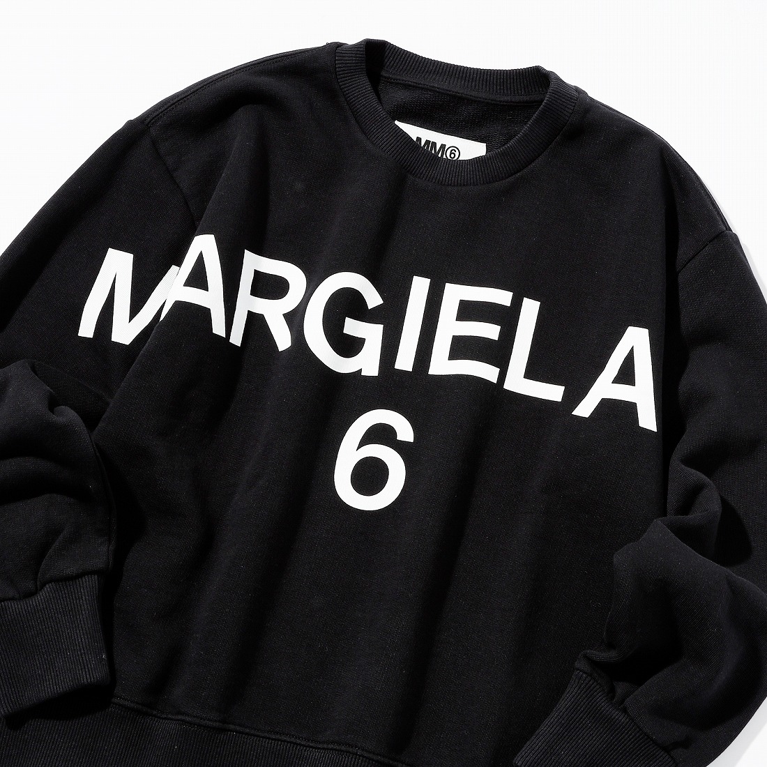 MM6 Maison Margiela ブランドロゴ長袖スウェットプルオーバー