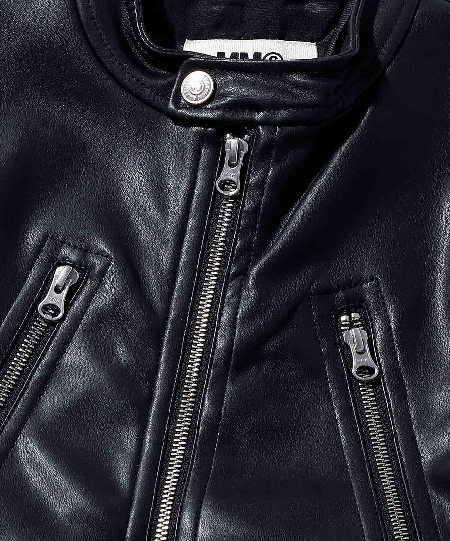 エムエムシックス もぎ取る MM6 レザーライダースジャケット 