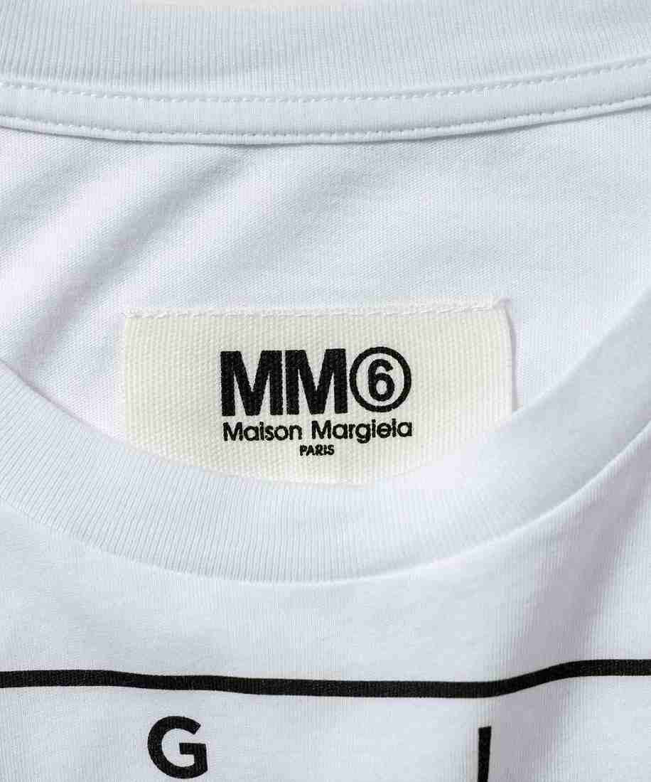 MM6 Maison Margiela グラフィック半袖Tシャツカットソー MM6 Maison Margiela グラフィックロゴTシャツ 14 ホワイト