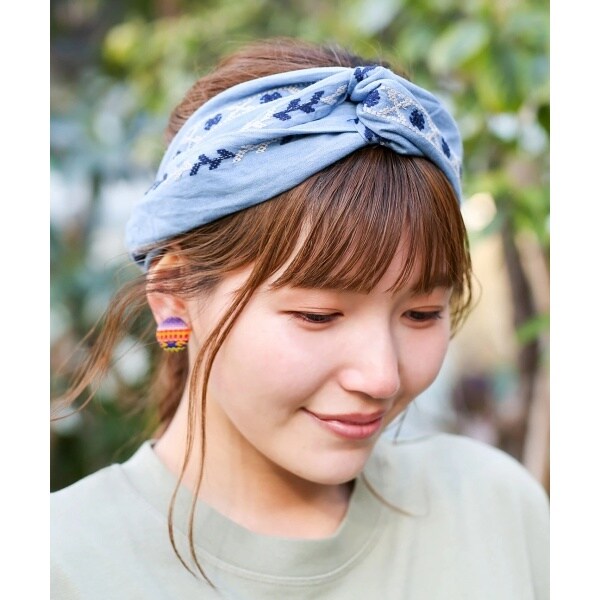 ライン刺繍デニムヘアバンド | チチカカ(titicaca) | マルイ