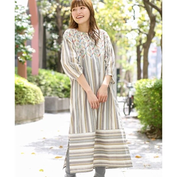 新品正規品  Shanti Shanti ウィピールストライプチュニックドレス【WEB限定 ミュージシャン