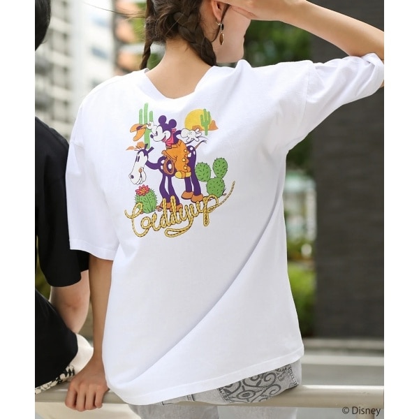 カウボーイ画 プリントtシャツ トップ