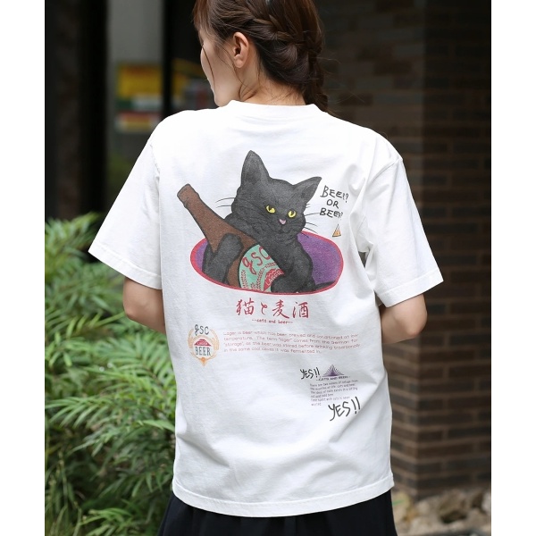 go slow caravan 猫と麦酒バイオTシャツ【WEB限定】 | チチカカ