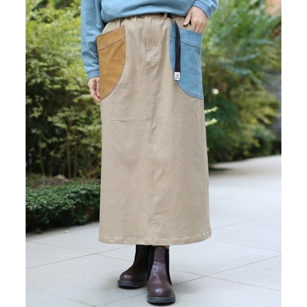 go slow caravan ストレッチキャンバスクレイジー脇ポケスカート【WEB