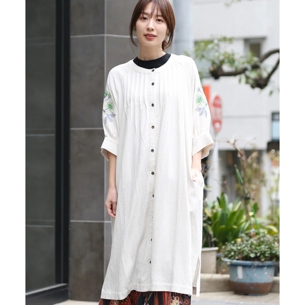 刺繍レーススリーブティアードワンピース | PROPORTION BODY