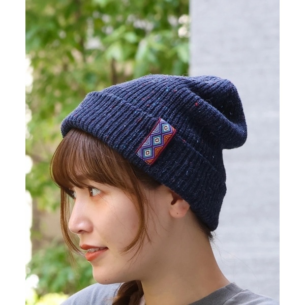 d*9様 ワッペン付き ネイビー ウールキャップ ネップワッチキャップ | チチカカ(titicaca) | マルイウェブチャネル