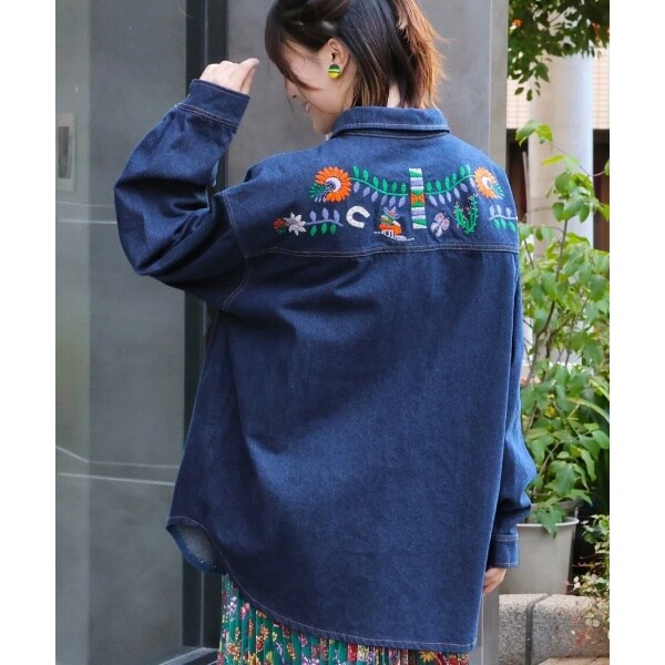 チチカカ　ポケット刺繍プルオーバー　ネイビー ce016-27962-d02b.jpg?basethum=225