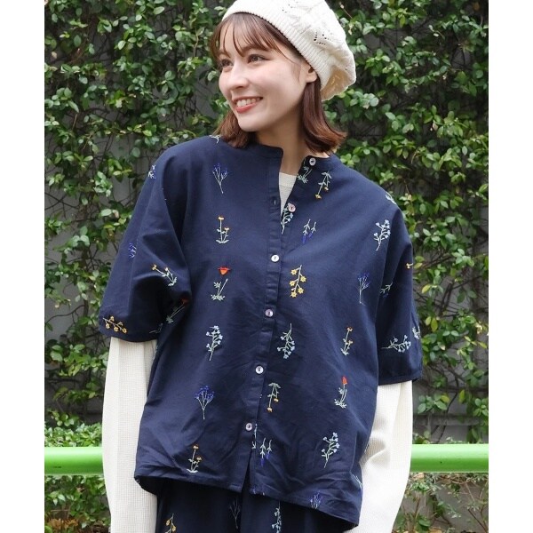 ブラウス シャツ 「欧州航路」チロリ刺繍ブラウス レディース 欧州航路 ブラウス シャツ 「欧州航路」チロリ刺繍ブラウス
