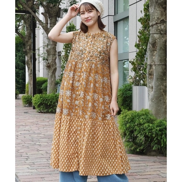 Shanti Shanti ウィピールストライプチュニックドレス【WEB限定