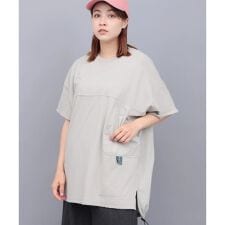 サイドポケット布帛切替プルオーバー(大きいサイズ)