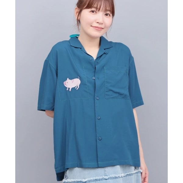 チチカカ（titicaca）/go slow caravan ワンポイント刺繍半袖シャツ【WEB限定】 go slow caravan ワンポイント刺繍半袖シャツ【WEB限定】 | チチカカ