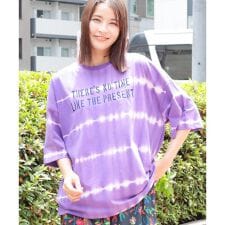 ロゴ刺繍タイダイTシャツ