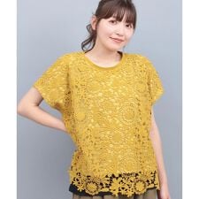 フラワーレース切替プルオーバー