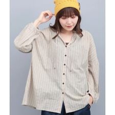 袖ボリュームシアーブラウス