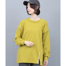 ポイントステッチ裏毛プルオーバー