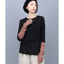 チチカカ(titicaca)のクシュクシュスリーブシアーTシャツ