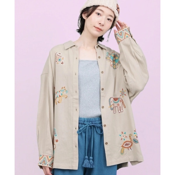 Rico カンタ刺繍モチーフシャツ
