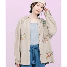 Rico カンタ刺繍モチーフシャツ