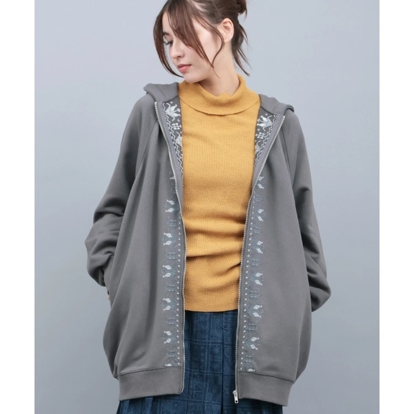 go slow caravan 裏毛スキレットピザ猫パーカー | チチカカ(titicaca