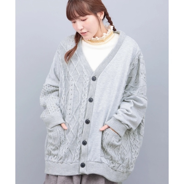 RIBBON FAIR ISLE ニットカーディガン | マウジー(MOUSSY