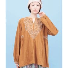 Rico ペイズリー刺繍コーデュロイプルオーバー