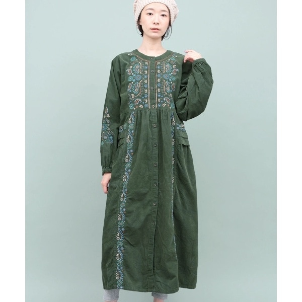 go slow caravan 裏起毛クレイジーパーカーワンピース【WEB限定