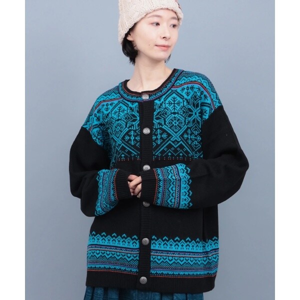 go slow caravan レオパードゲッコーシャギーカーディガン【WEB限定