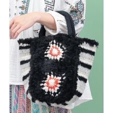 Rico クロシェふわふわトートバッグ
