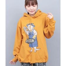 go slow caravan 裏毛スキレットピザ猫パーカー