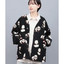 go slow caravan ジャカードボアコンチョカーディガン【WEB限定】