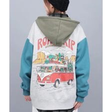 裏起毛チビカチナバスジップパーカー