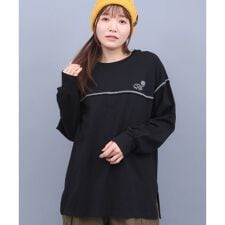 ベーシック刺繍ロングTシャツ