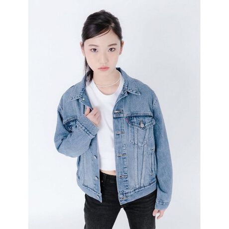 EX-BORROWED FROM THE BOYS トラッカージャケット ライトインディゴ 