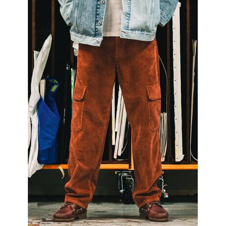 SILVERTAB(TM) ルーズフィット カーゴ ブラウン PATINA コーデュロイ 