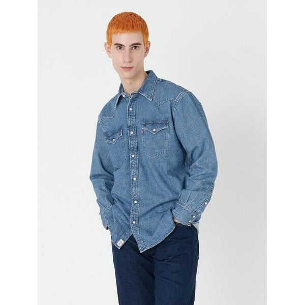 RED TAB PREMIUM LEVIS 65 ウエスタンシャツ ミディアムインディゴ
