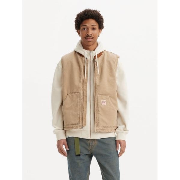 Levi’s リーバイス　ベージュ ベスト WORKWEAR SANSOME ベスト ベージュ TIGER'S EYE – リーバイス