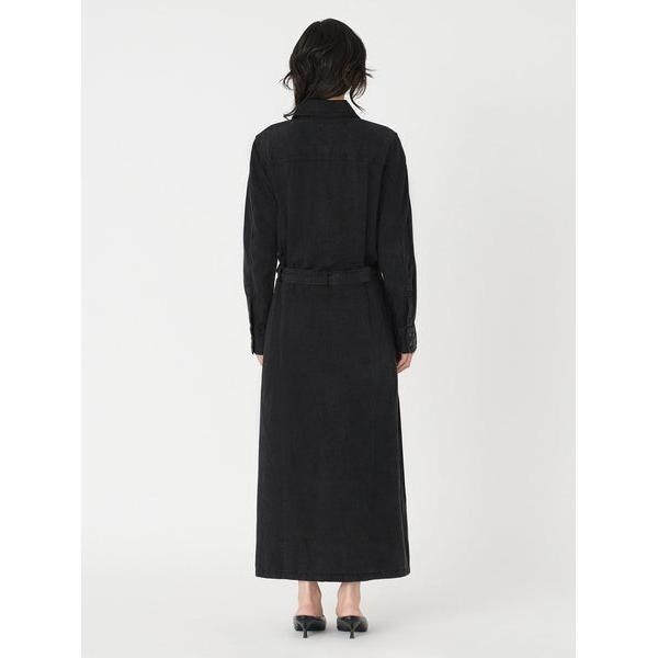 Vin ライトデニムキーネックワンピース　ブラック Vin ライトデニムキーネックワンピース ブラック