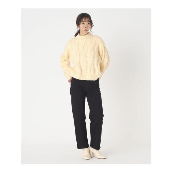 ISABEL ケーブルニットセーター ホワイト WHITE SWAN | リーバイス