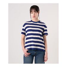 ストライプ ニットTシャツ 