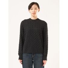 ボーイフレンド ケーブルクルーネック プルオーバー