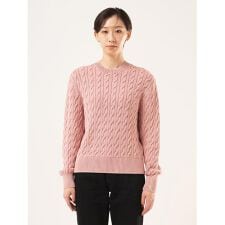 ボーイフレンド ケーブルクルーネック プルオーバー