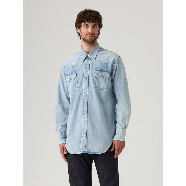 ⭐️美品　LEVI'S⭐️ウエスタンデニムシャツ ショートホーン　米国　バレンシア製 リーバイス ウエスタンデニムシャツ ショートホーン バレンシア