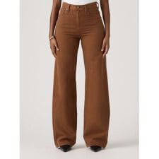 RIBCAGE WIDE LEG ジーンズ ブラウン