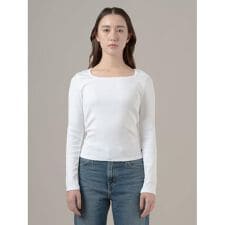 エッセンシャル スクエアネック ロングスリーブ Tシャツ