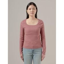 エッセンシャル スクエアネック ロングスリーブ Tシャツ