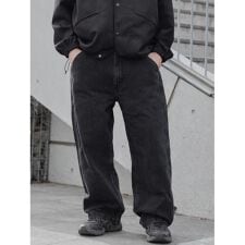 BAGGY BARREL JEANS ブラック