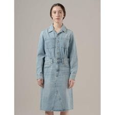 Aラインデニムウエスタンドレス