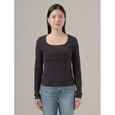 エッセンシャル スクエアネック ロングスリーブ Tシャツ