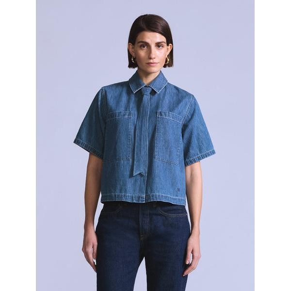 [�}���C]BLUETAB(TM) �J�t�F�g�b�v �V���[�g�X���[�u�V���c/���[�o�C�X�iLevi�fs�j Medium Indigo - Flat
